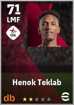 Henok Teklab — LMF, OVR 71, MAX 71