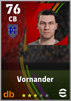 Vornander — CB, OVR 76, MAX 76