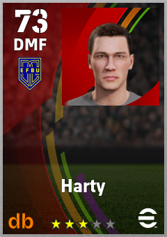 Harty — DMF, OVR 73, MAX 73