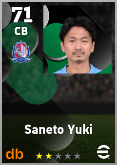 Saneto Yuki — CB, OVR 71, MAX 71