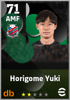 Horigome Yuki — AMF, OVR 71, MAX 71