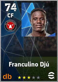 Franculino Djú — CF, OVR 74, MAX 74
