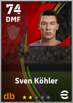 Sven Köhler — DMF, OVR 74, MAX 74