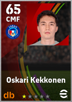 Oskari Kekkonen — CMF, OVR 65, MAX 65