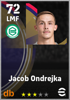 Jacob Ondrejka — LMF, OVR 72, MAX 72