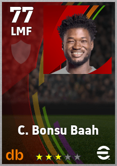 C. Bonsu Baah — LMF, OVR 77, MAX 77