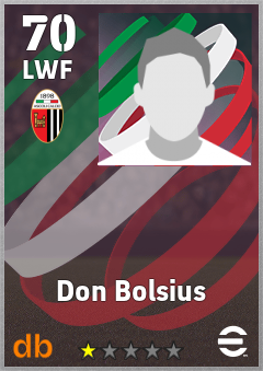 Don Bolsius — LWF, OVR 70, MAX 70