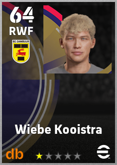 Wiebe Kooistra — RWF, OVR 64, MAX 64