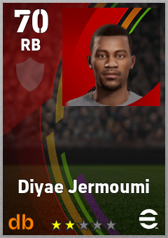 Diyae Jermoumi — RB, OVR 70, MAX 70