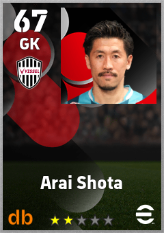 Arai Shota — GK, OVR 67, MAX 67