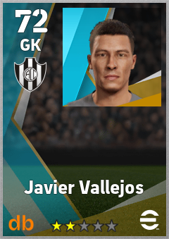 Javier Vallejos — GK, OVR 72, MAX 72