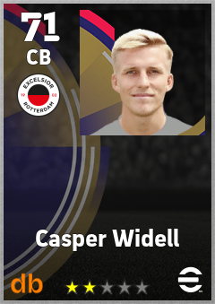 Casper Widell — CB, OVR 71, MAX 71