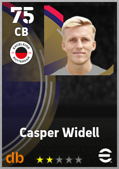 Casper Widell — CB, OVR 75, MAX 75