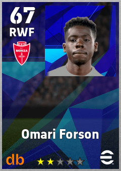 Omari Forson eFootball player card