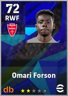 Omari Forson — RWF, OVR 72, MAX 72