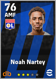 Noah Nartey — AMF, OVR 76, MAX 76