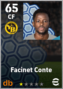 Facinet Conte — CF, OVR 65, MAX 65