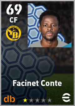 Facinet Conte — CF, OVR 69, MAX 69