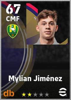 Mylian Jiménez — CMF, OVR 67, MAX 67