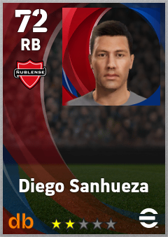 Diego Sanhueza — RB, OVR 72, MAX 72