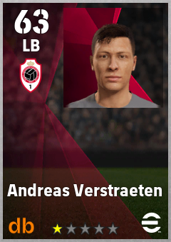 Andreas Verstraeten — LB, OVR 63, MAX 63