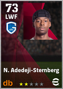 N. Adedeji-Sternberg — LWF, OVR 73, MAX 73
