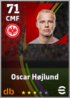 Oscar Højlund eFootball player card
