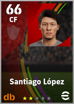Santiago López eFootball player card