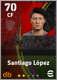 Santiago López eFootball player card
