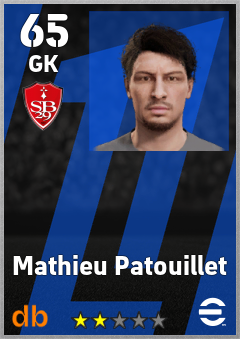 Mathieu Patouillet — GK, OVR 65, MAX 65