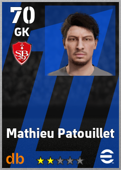 Mathieu Patouillet — GK, OVR 70, MAX 70
