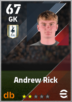 Andrew Rick — GK, OVR 67, MAX 67
