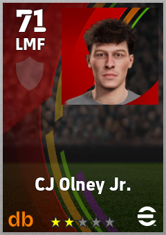 CJ Olney Jr. — LMF, OVR 71, MAX 71