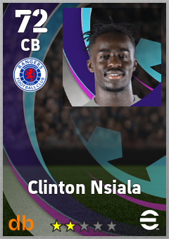 Clinton Nsiala — CB, OVR 72, MAX 72