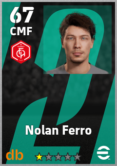 Nolan Ferro — CMF, OVR 67, MAX 67