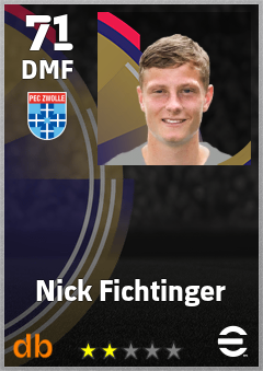 Nick Fichtinger — DMF, OVR 71, MAX 71