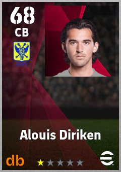 Alouis Diriken — CB, OVR 68, MAX 68