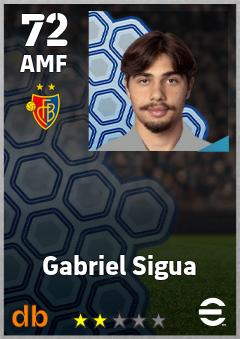 Gabriel Sigua — AMF, OVR 72, MAX 72