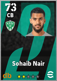 Sohaib Nair — CB, OVR 73, MAX 73
