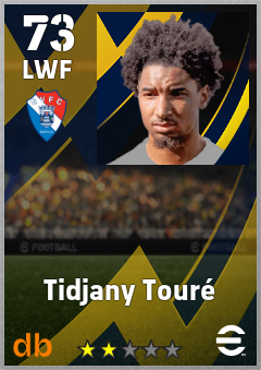 Tidjany Touré — LWF, OVR 73, MAX 73