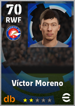 Víctor Moreno — RWF, OVR 70, MAX 70