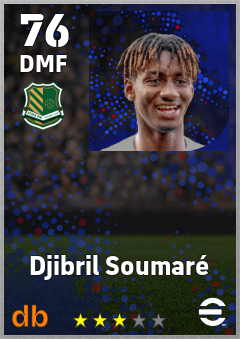 Djibril Soumaré — DMF, OVR 76, MAX 76