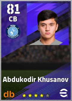 Abdukodir Khusanov — CB, OVR 81, MAX 81