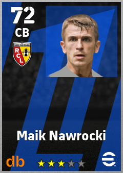 Maik Nawrocki — CB, OVR 72, MAX 72