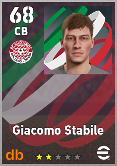 Giacomo Stabile — CB, OVR 68, MAX 68