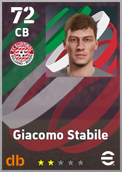 Giacomo Stabile — CB, OVR 72, MAX 72
