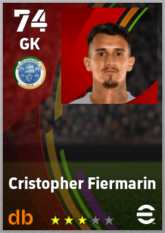 Cristopher Fiermarin — GK, OVR 74, MAX 74