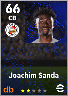Joachim Sanda — CB, OVR 66, MAX 66