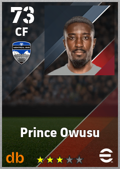 Prince Owusu — CF, OVR 73, MAX 73