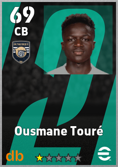 Ousmane Touré — CB, OVR 69, MAX 69